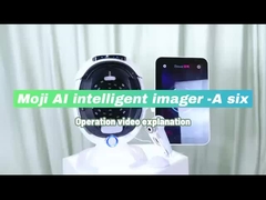 Salón de belleza Máquina de prueba de piel de cara completa con soporte multilingüe de luz UV / RGB / PL